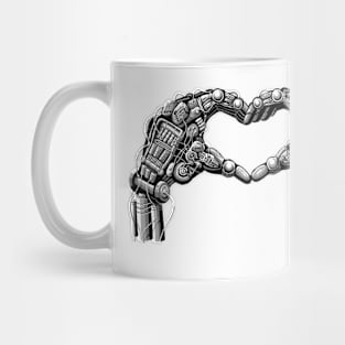 Robot Hands make Heart Shape Mug